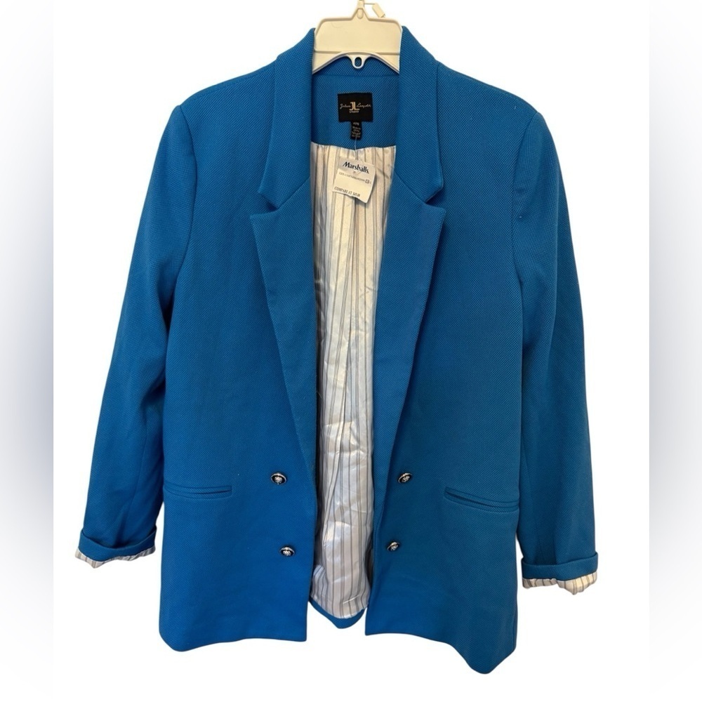 Jules & Leopold Women’s Vibrant Blue Knit Blazer with lining Size XL